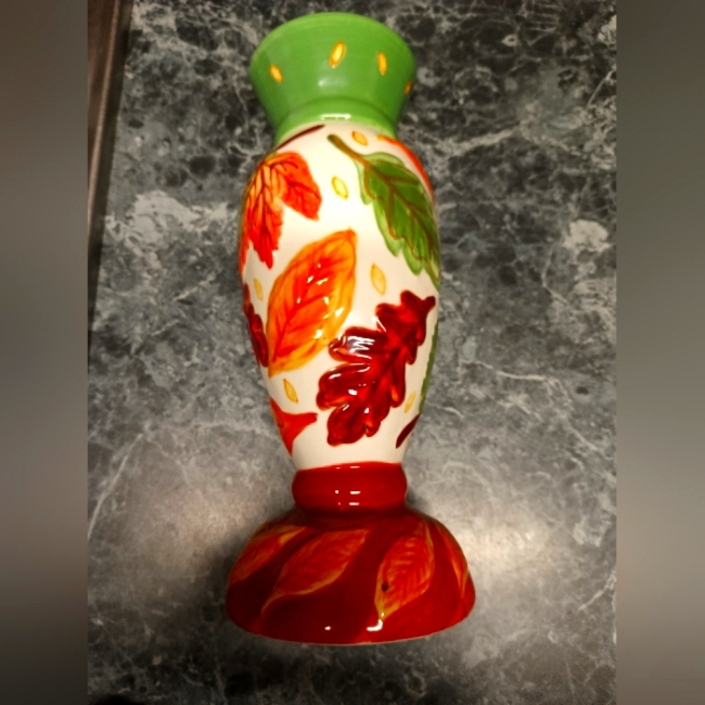 Colorful Leaf Pattern Candle Holder